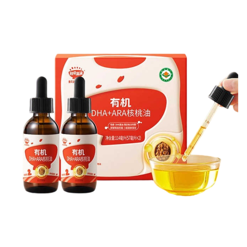 秋田满满有机DHA+ARA核桃油114ml
